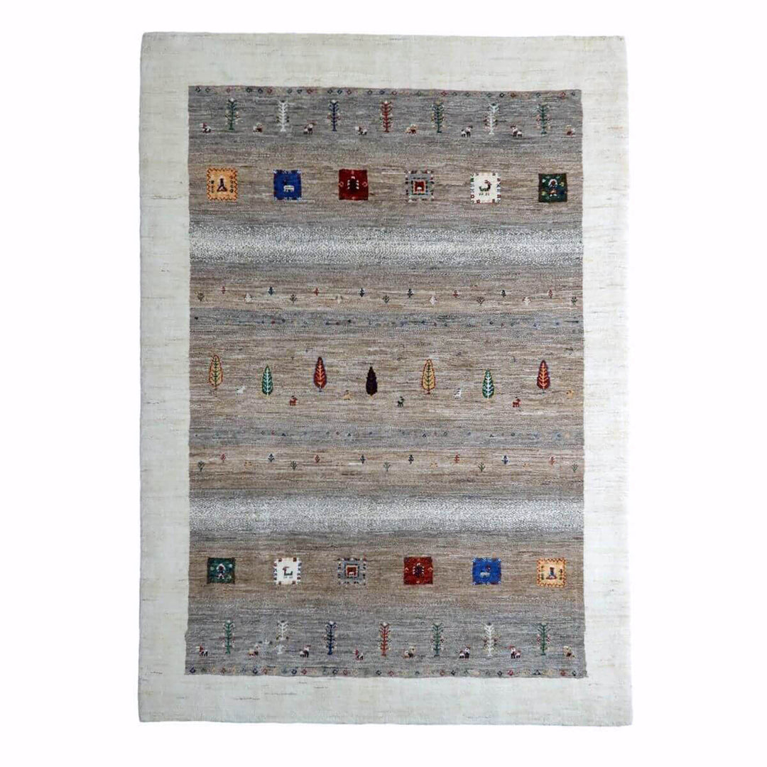 【セミオーダー受付中】  サイズ変更OK　カラー変更OK イラン　シラーズ産　ギャッベ 　（hl-11124）