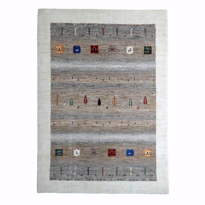 【セミオーダー受付中】  サイズ変更OK　カラー変更OK イラン　シラーズ産　ギャッベ 　（hl-11124）