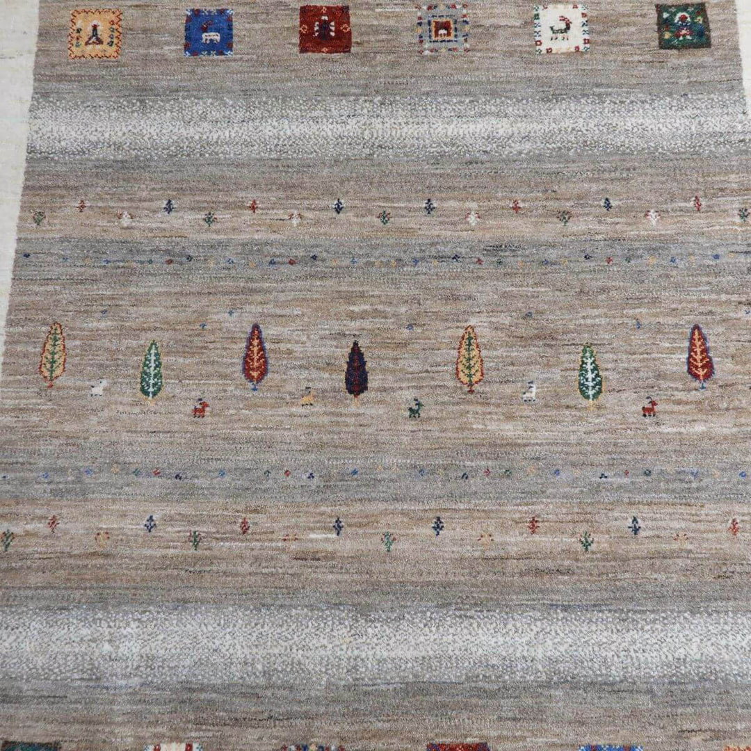 【セミオーダー受付中】  サイズ変更OK　カラー変更OK イラン　シラーズ産　ギャッベ 　（hl-11124）