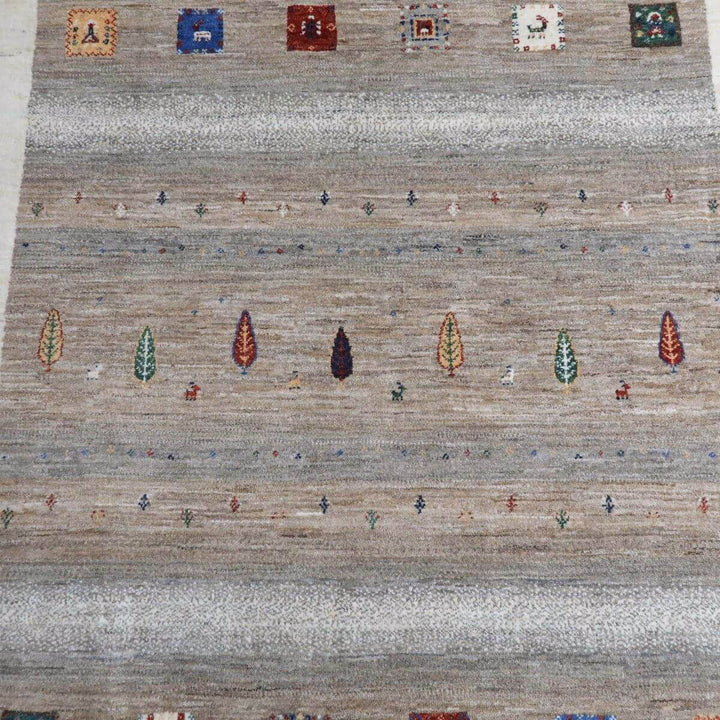 【セミオーダー受付中】  サイズ変更OK　カラー変更OK イラン　シラーズ産　ギャッベ 　（hl-11124）