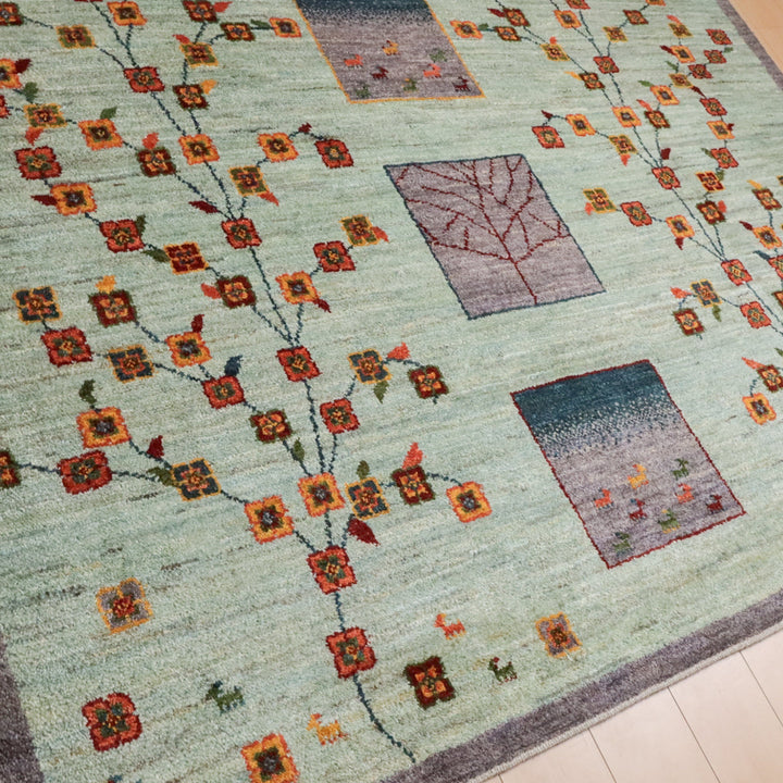 【セミオーダー受付中】  サイズ変更OK　カラー変更OK イラン　シラーズ産　ギャッベ 　（hl-12042）