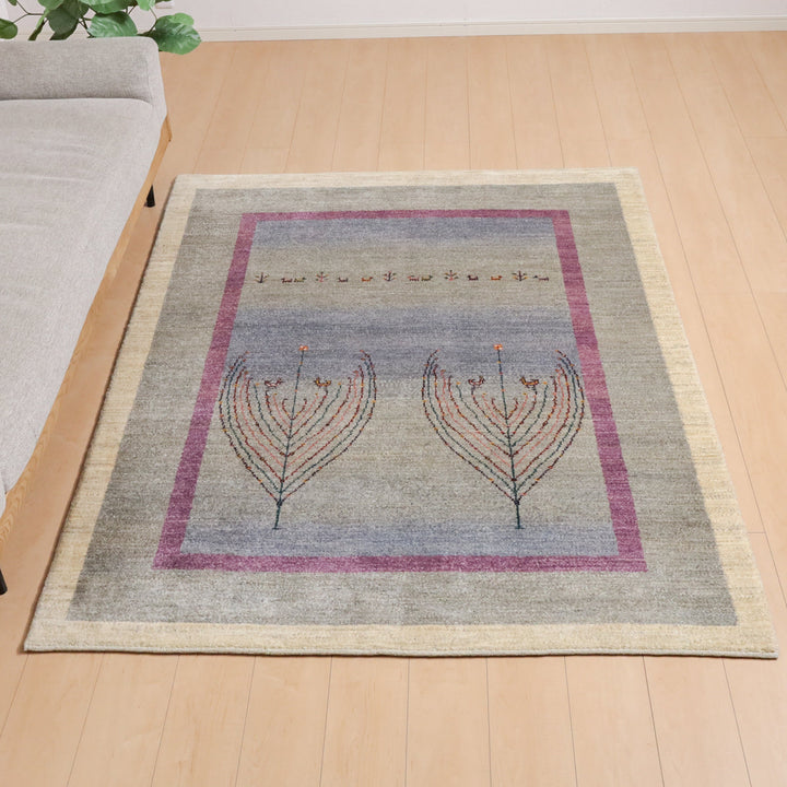 【セミオーダー受付中】  サイズ変更OK　カラー変更OK イラン　シラーズ産　ギャッベ 　（hl-12045）