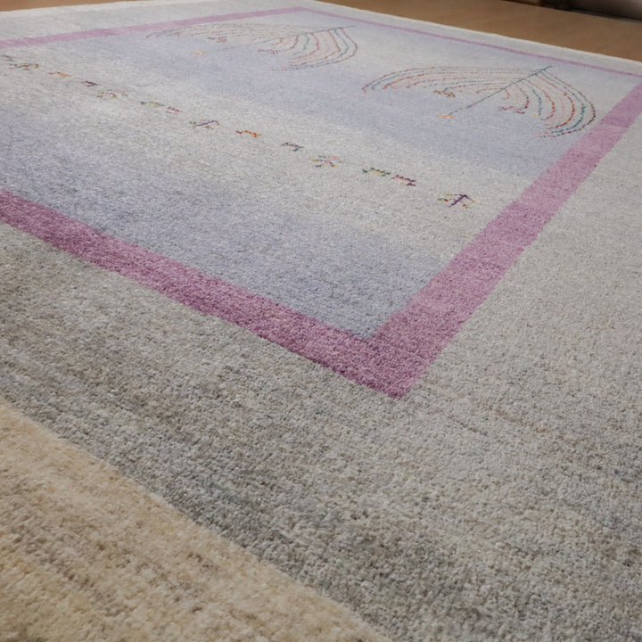 【セミオーダー受付中】  サイズ変更OK　カラー変更OK イラン　シラーズ産　ギャッベ 　（hl-12045）