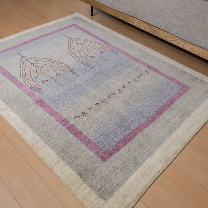 【セミオーダー受付中】プレミアムギャッベ ルリバフ 196×150cm｜サイズ・カラー変更OK（HL-12045）