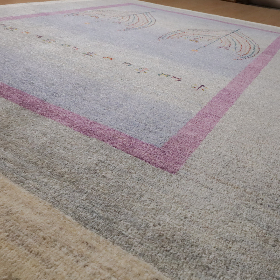 【セミオーダー受付中】プレミアムギャッベ ルリバフ 196×150cm｜サイズ・カラー変更OK（HL-12045）