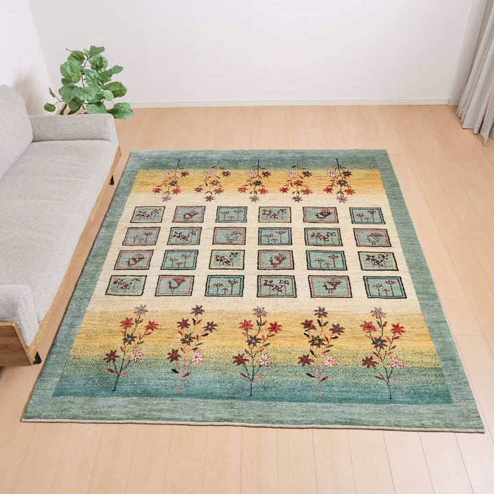 【セミオーダー受付中】  サイズ変更OK　カラー変更OK イラン　シラーズ産　ギャッベ 　（hl-12050）