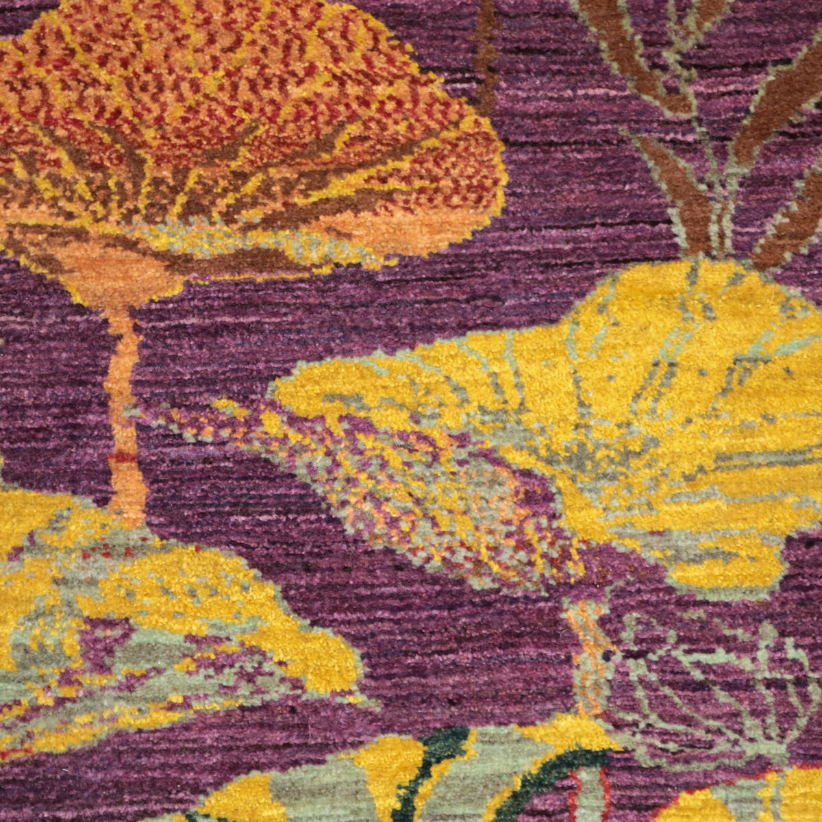 ギャッベ,ラグ,ルリバフ,247×173cm,高級手織りウール,花柄