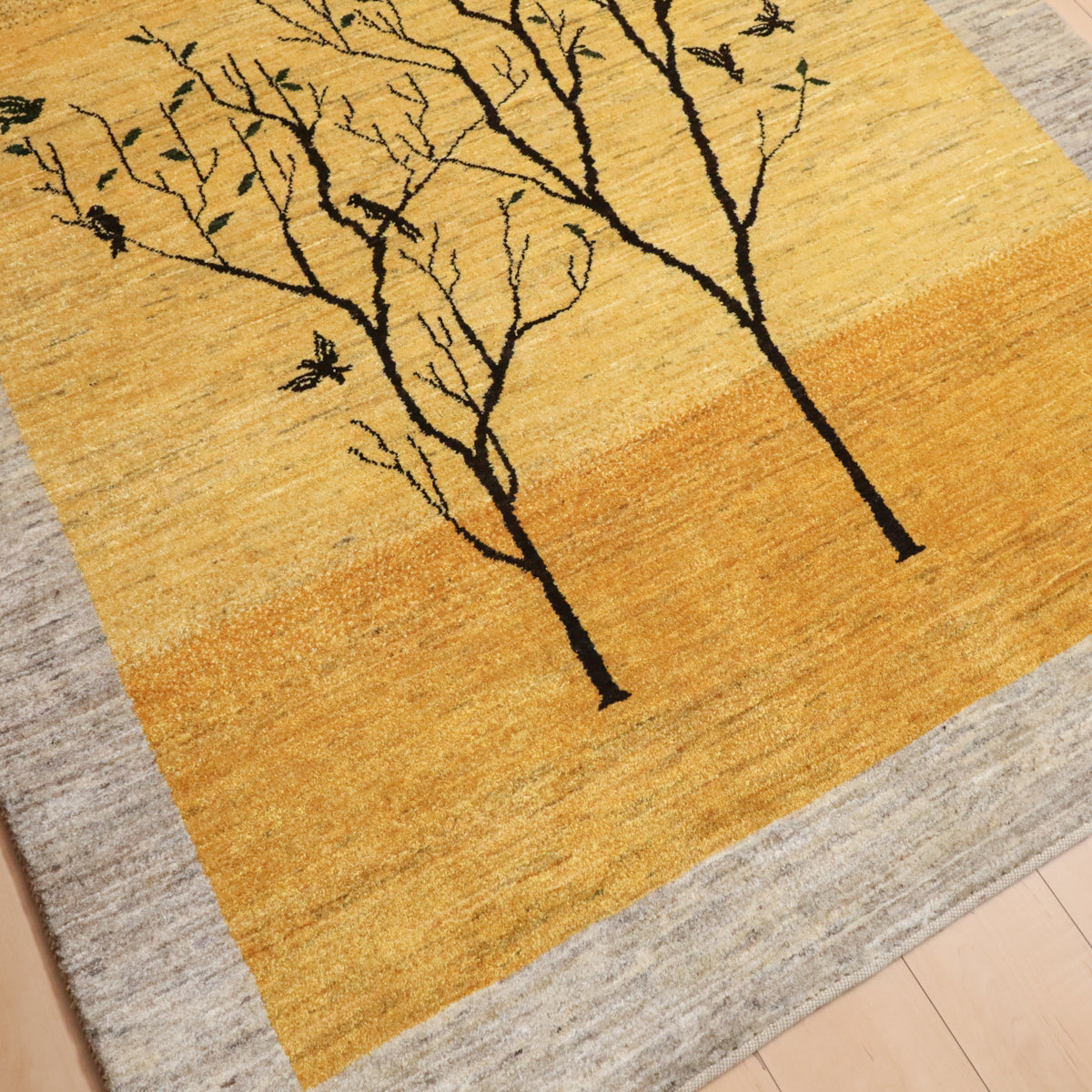OLD ギャッベ カシュクリ　123×92cm ペルシャギャッベ／カシュクリ 『一本杉の丘』 | 千代田ラグス