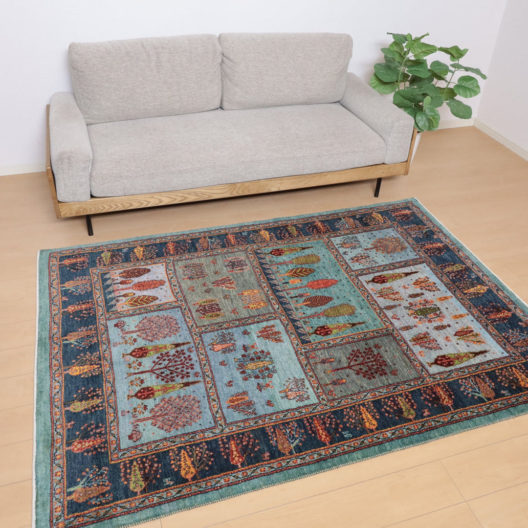 【セミオーダー受付中】  サイズ変更OK　カラー変更OK イラン　シラーズ産　ギャッベ 　（hl-12161）