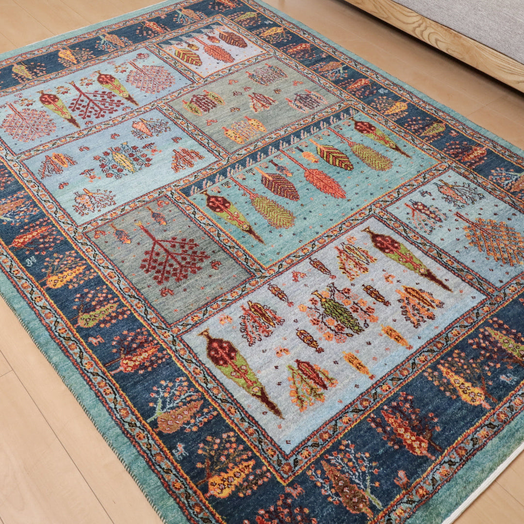 【セミオーダー受付中】  サイズ変更OK　カラー変更OK イラン　シラーズ産　ギャッベ 　（hl-12161）