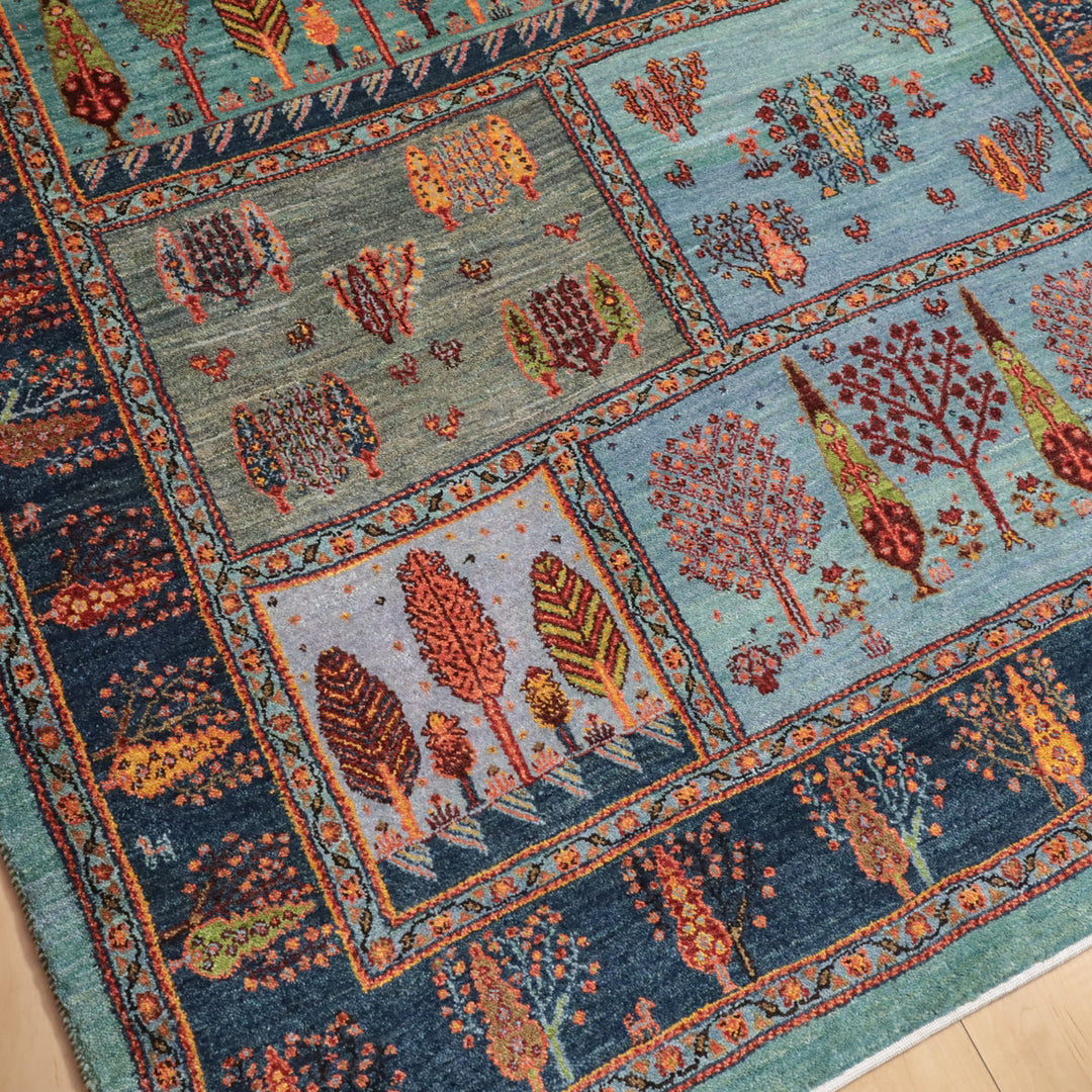 【セミオーダー受付中】  サイズ変更OK　カラー変更OK イラン　シラーズ産　ギャッベ 　（hl-12161）