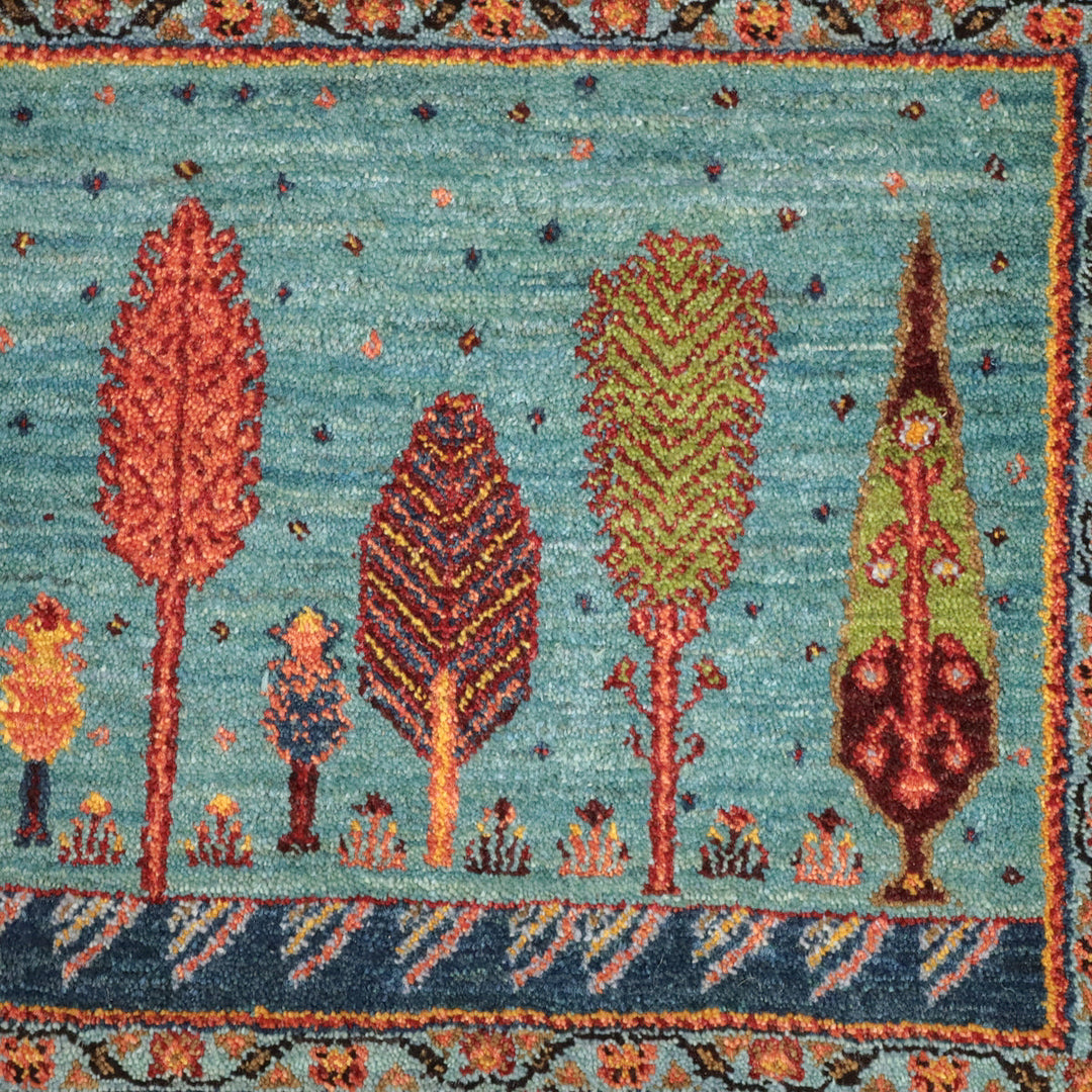 【セミオーダー受付中】  サイズ変更OK　カラー変更OK イラン　シラーズ産　ギャッベ 　（hl-12161）