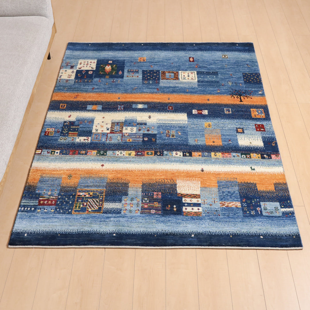 【セミオーダー受付中】  サイズ変更OK　カラー変更OK イラン　シラーズ産　ギャッベ 　（hl-12226）