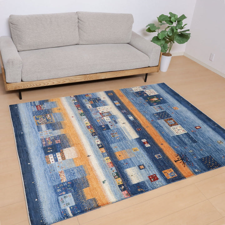 【セミオーダー受付中】  サイズ変更OK　カラー変更OK イラン　シラーズ産　ギャッベ 　（hl-12226）