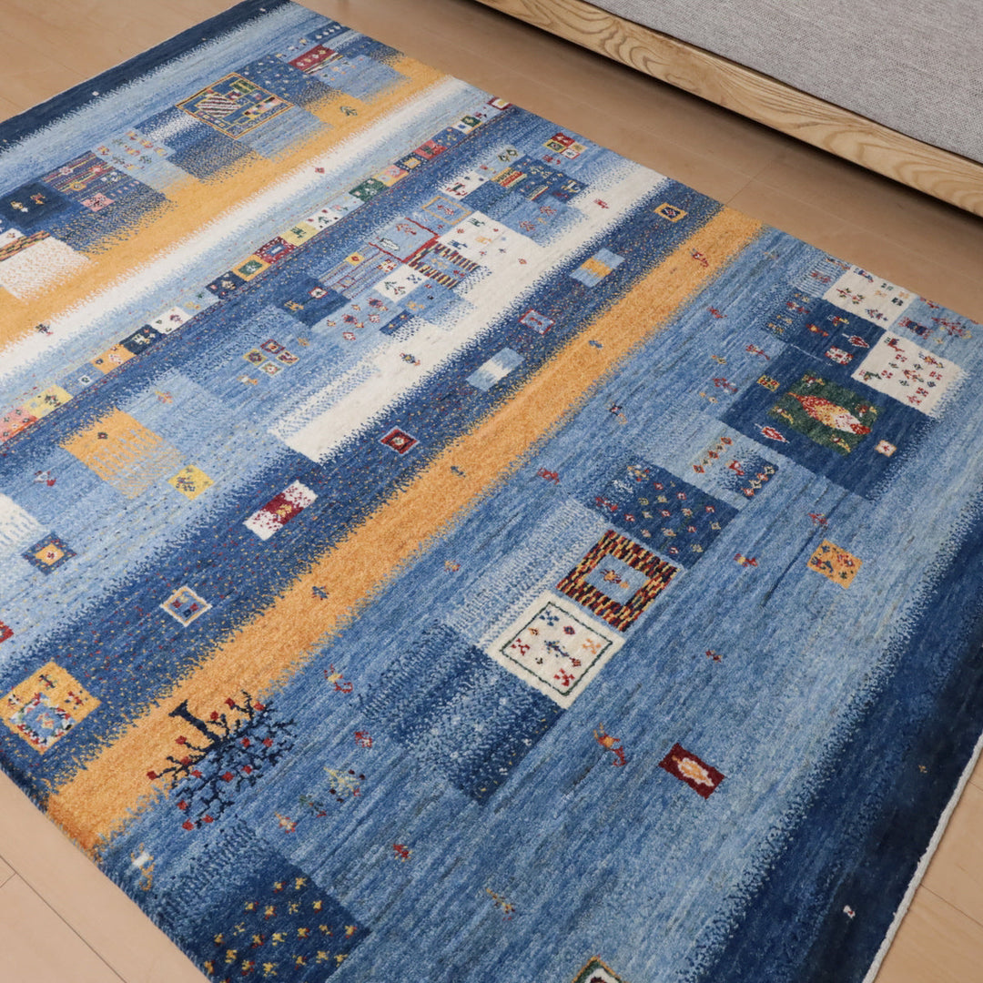 【セミオーダー受付中】  サイズ変更OK　カラー変更OK イラン　シラーズ産　ギャッベ 　（hl-12226）