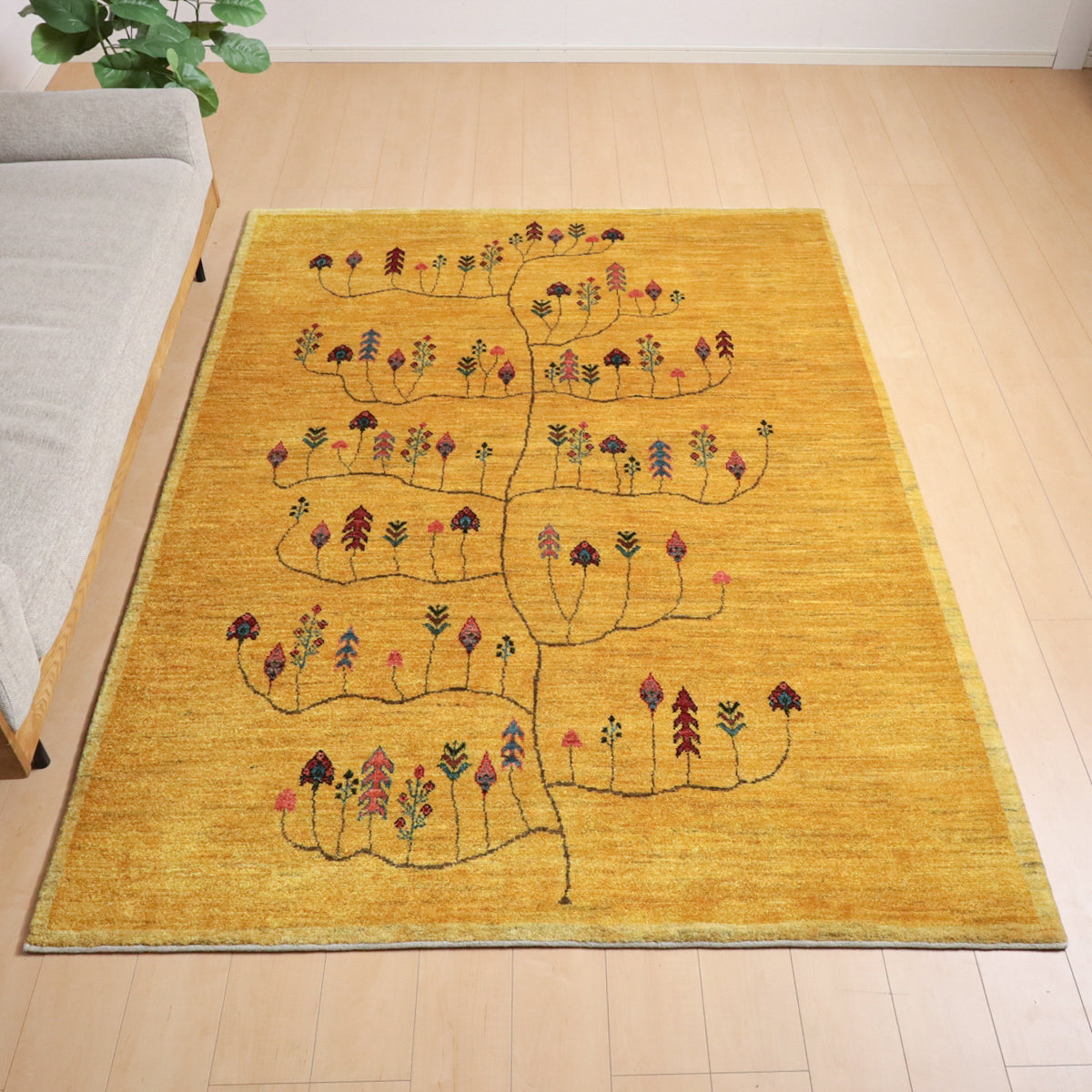 プレミアムギャッベ,アマレ,ラグ,238×173cm,手織り,ウール