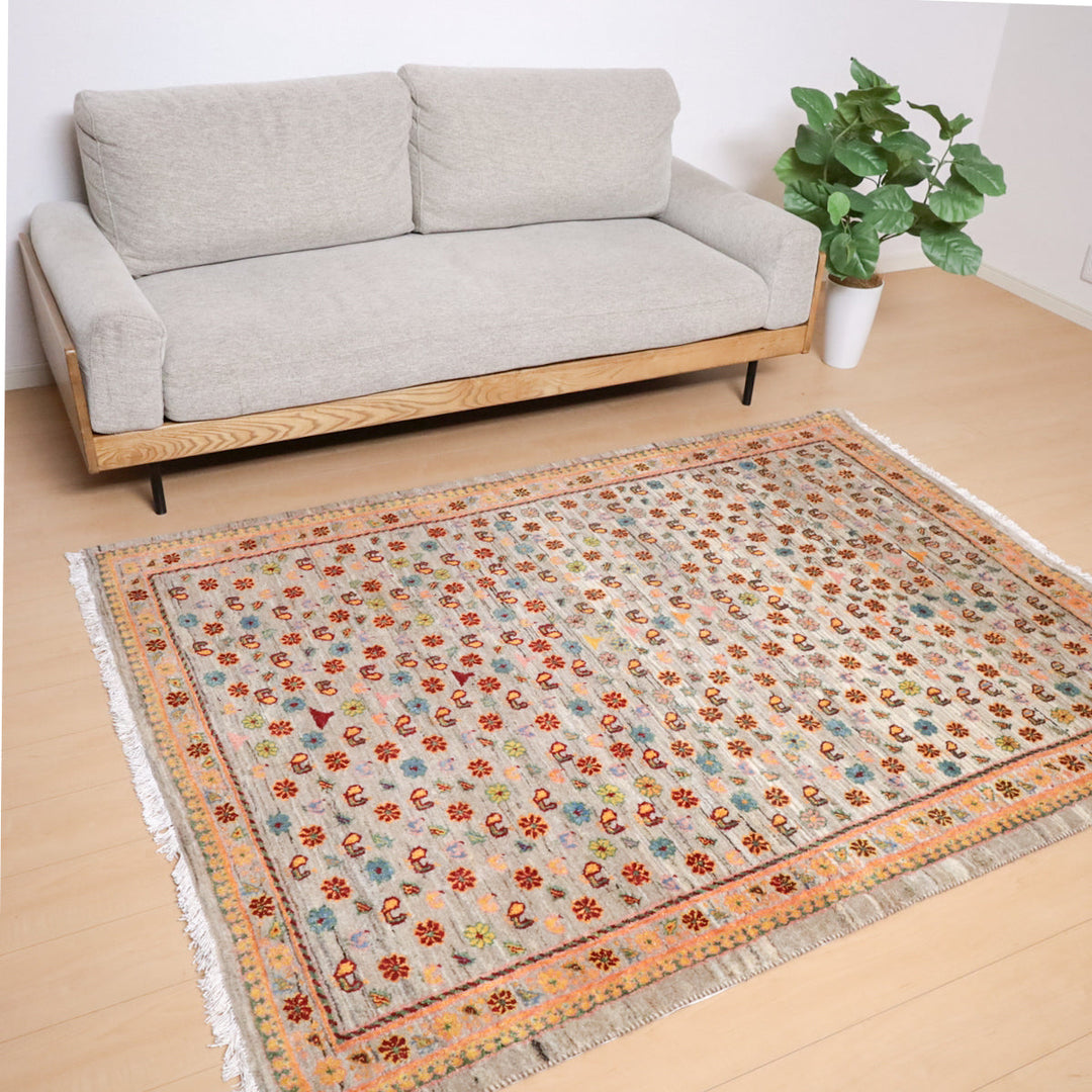 【セミオーダー受付中】  サイズ変更OK　カラー変更OK イラン　シラーズ産　ギャッベ 　（hl-12315）