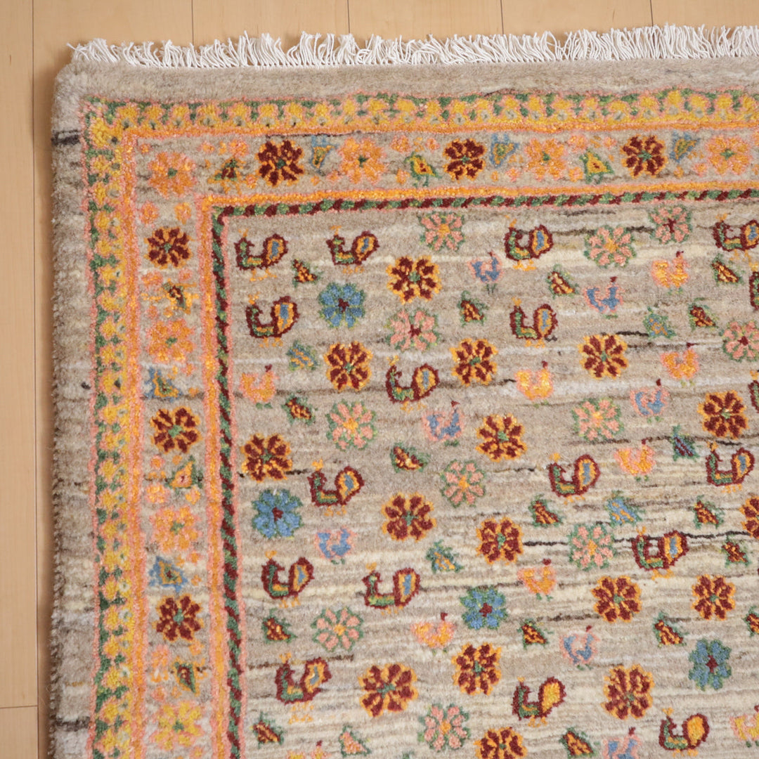 【セミオーダー受付中】  サイズ変更OK　カラー変更OK イラン　シラーズ産　ギャッベ 　（hl-12315）