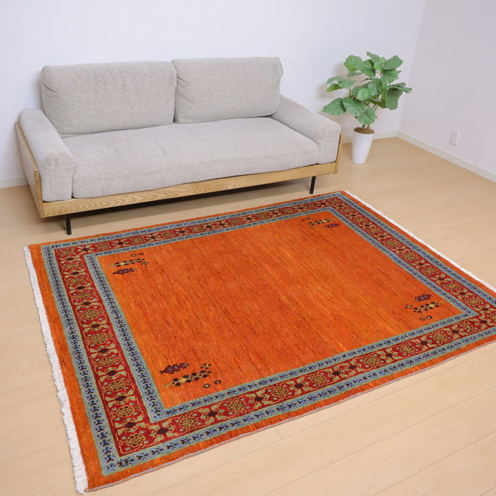 【セミオーダー受付中】  サイズ変更OK　カラー変更OK イラン　シラーズ産　ギャッベ 　（hl-12395）