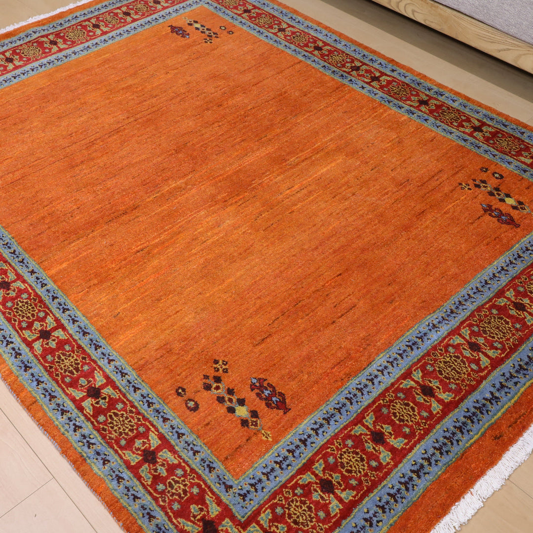 【セミオーダー受付中】  サイズ変更OK　カラー変更OK イラン　シラーズ産　ギャッベ 　（hl-12395）