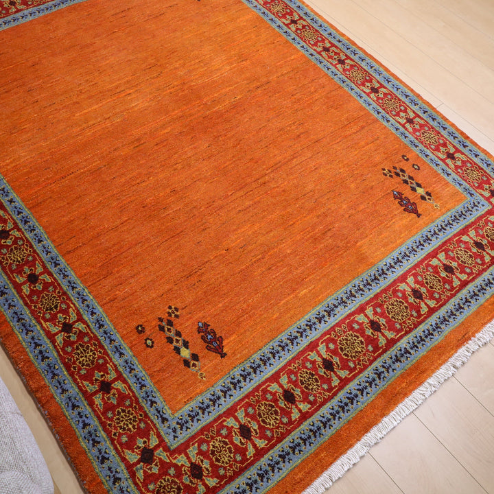 【セミオーダー受付中】  サイズ変更OK　カラー変更OK イラン　シラーズ産　ギャッベ 　（hl-12395）