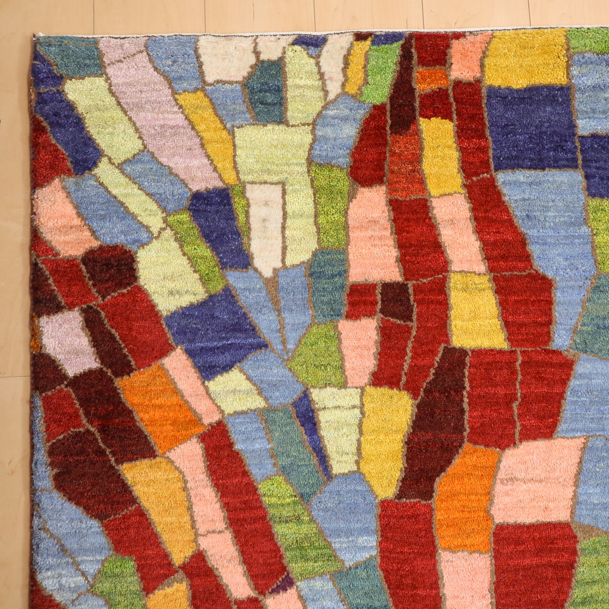 ギャッベ,ルリバフ,ラグ,185×165cm,手織り,ウール,ペルシャ絨毯,モダン
