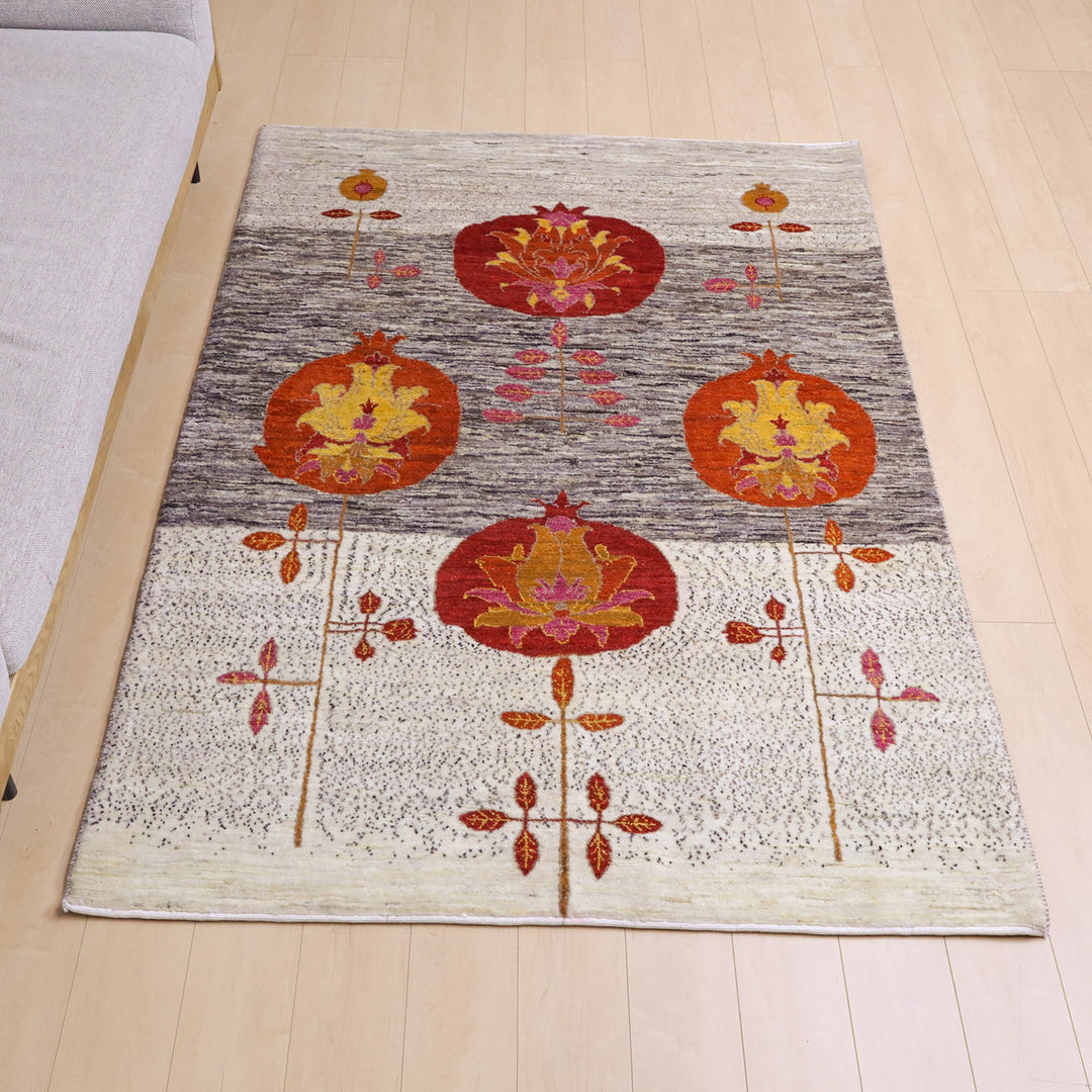 【セミオーダー受付中】  サイズ変更OK　カラー変更OK イラン　シラーズ産　ギャッベ 　（hl-12404）