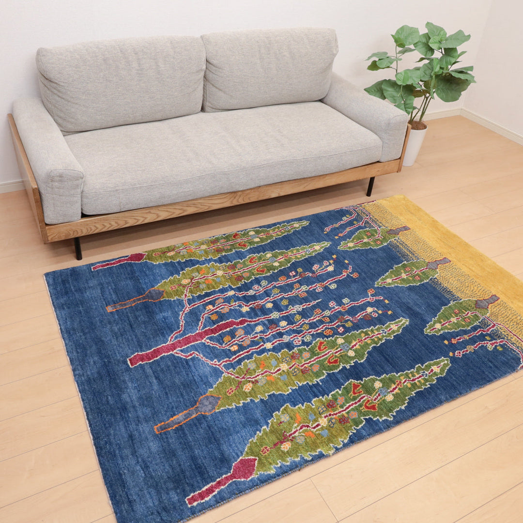 【セミオーダー受付中】  サイズ変更OK　カラー変更OK イラン　シラーズ産　ギャッベ 　（hl-12414）