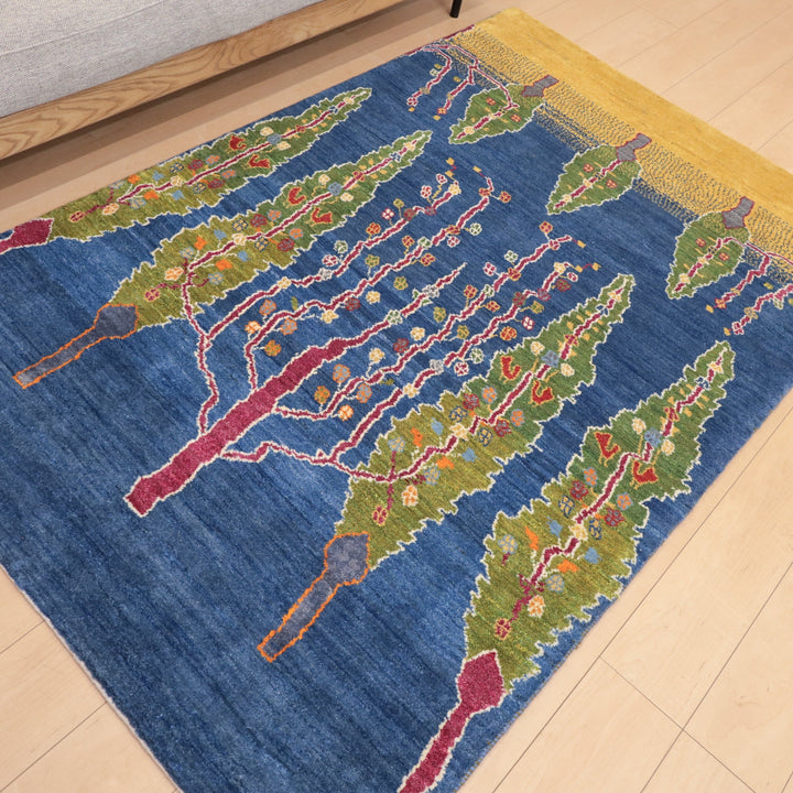 【セミオーダー受付中】  サイズ変更OK　カラー変更OK イラン　シラーズ産　ギャッベ 　（hl-12414）