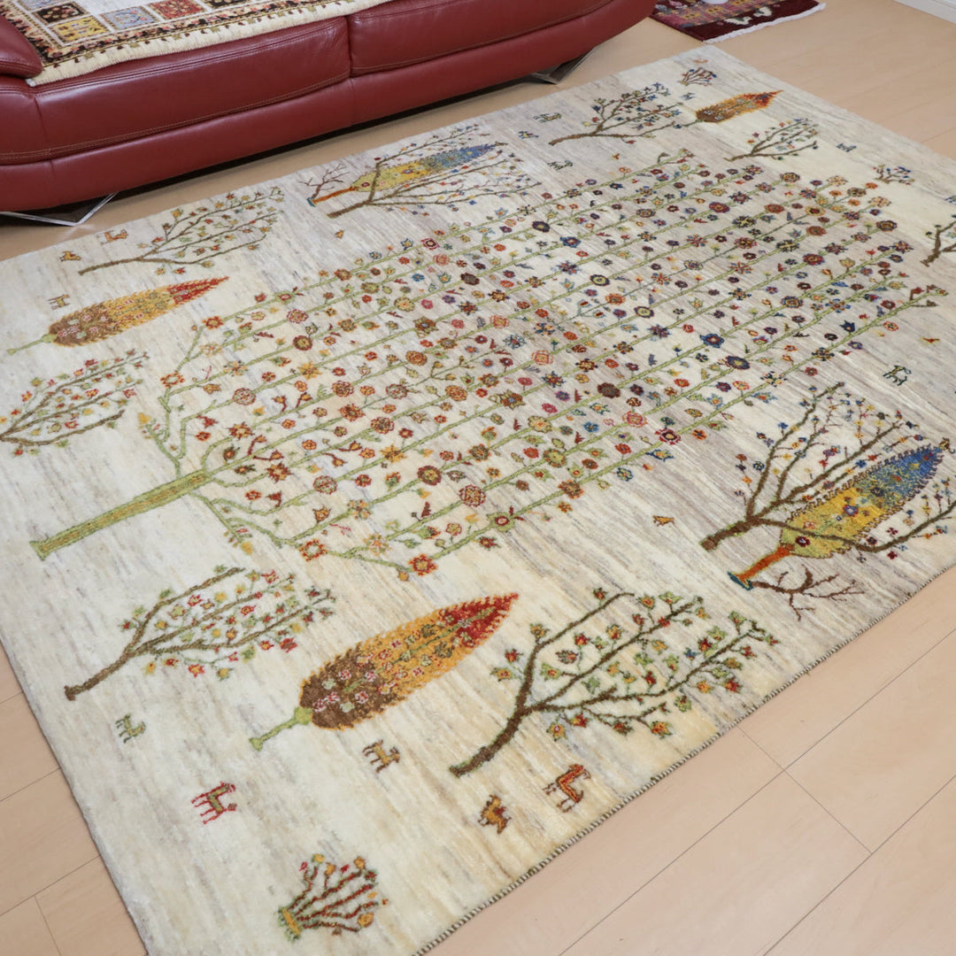 【セミオーダー受付中】  サイズ変更OK　カラー変更OK イラン　シラーズ産　ギャッベ 　（hl-12426）