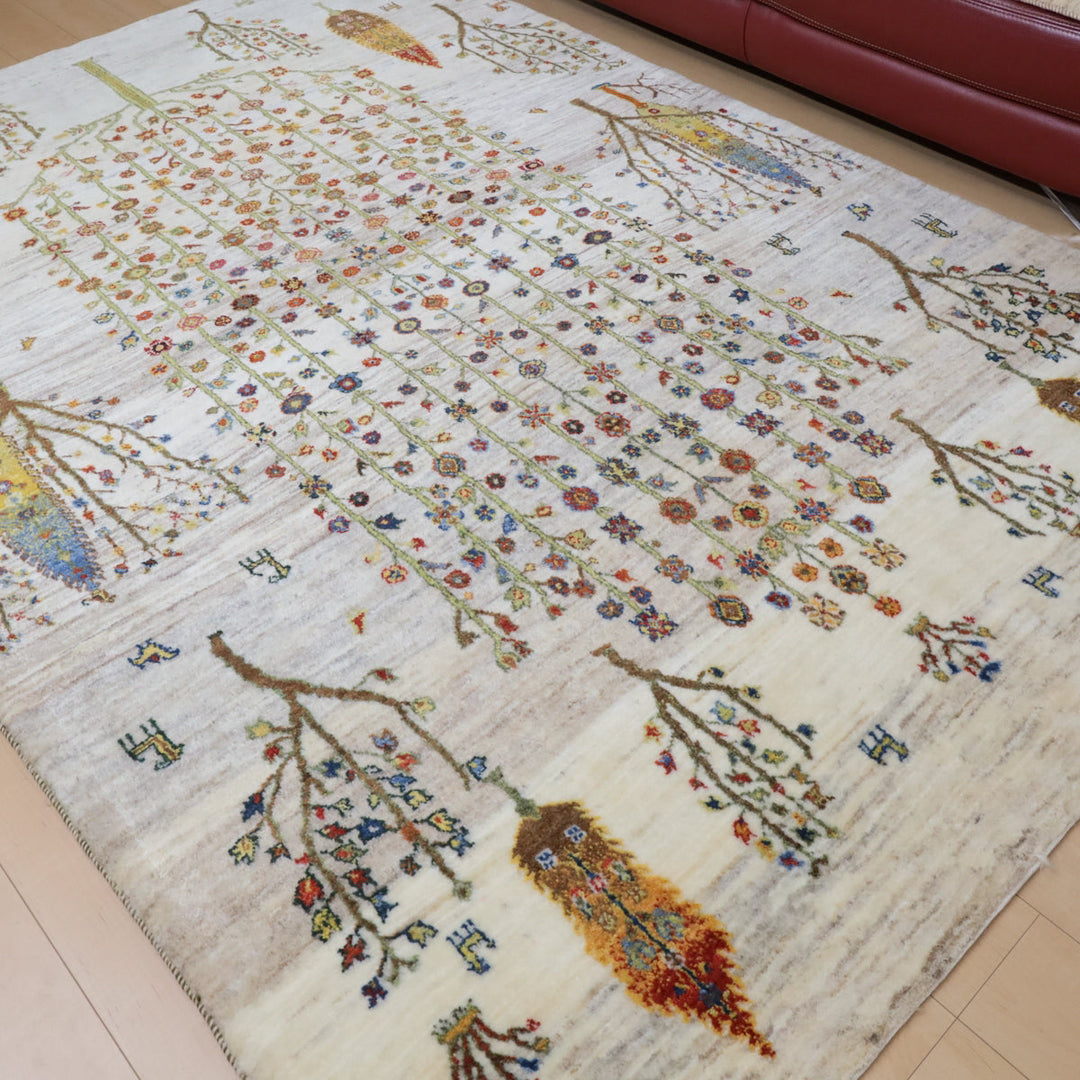 【セミオーダー受付中】  サイズ変更OK　カラー変更OK イラン　シラーズ産　ギャッベ 　（hl-12426）