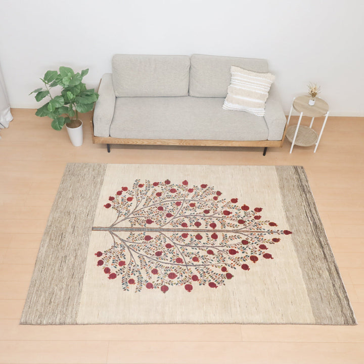 【セミオーダー受付中】  サイズ変更OK　カラー変更OK イラン　シラーズ産　ギャッベ 　（hl-12452）