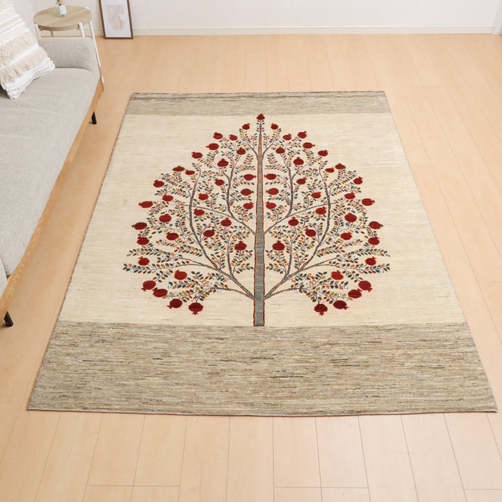 【セミオーダー受付中】  サイズ変更OK　カラー変更OK イラン　シラーズ産　ギャッベ 　（hl-12452）