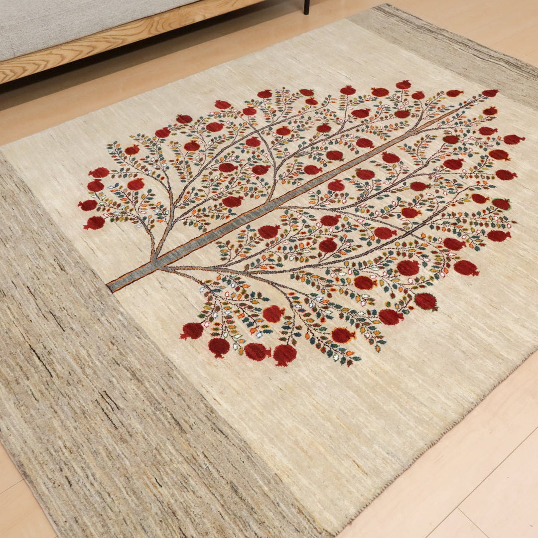 【セミオーダー受付中】  サイズ変更OK　カラー変更OK イラン　シラーズ産　ギャッベ 　（hl-12452）