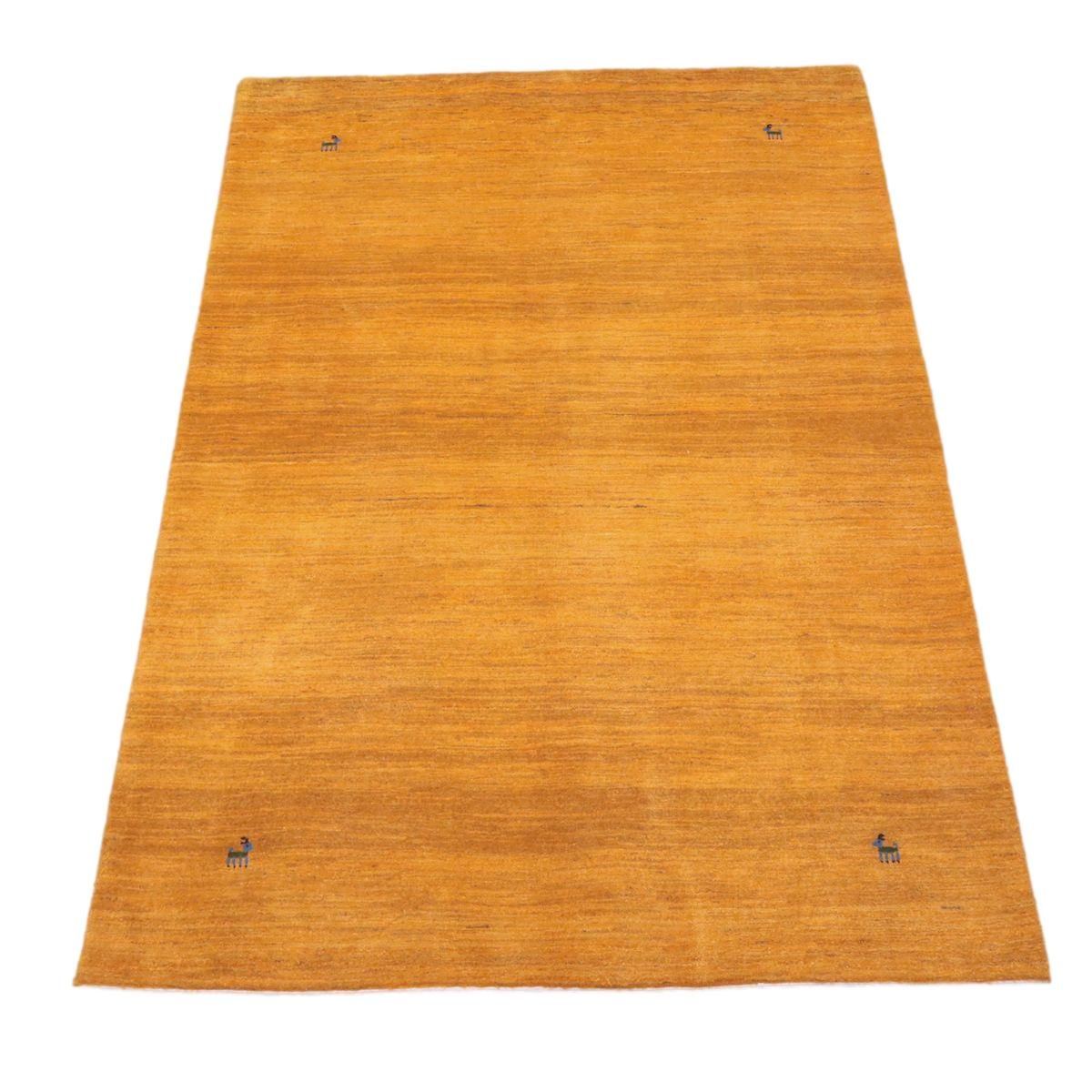 ペルシャ ギャッベ リビング 188×148 絨毯 インディゴブルー 茶