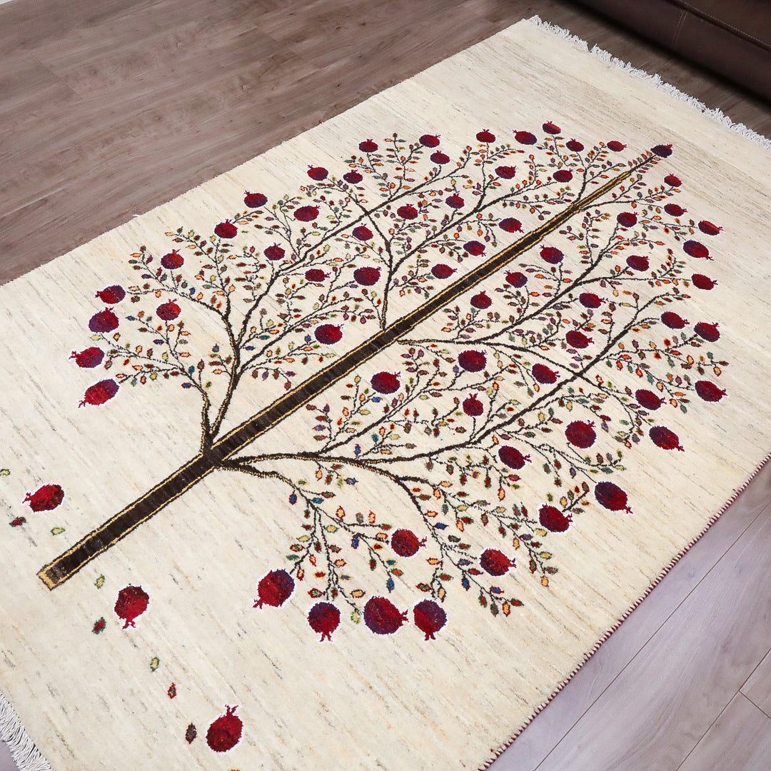 ギャッベ（ギャベ）ルリバフ　ザクロの木柄　220×141cm（HL-13256）