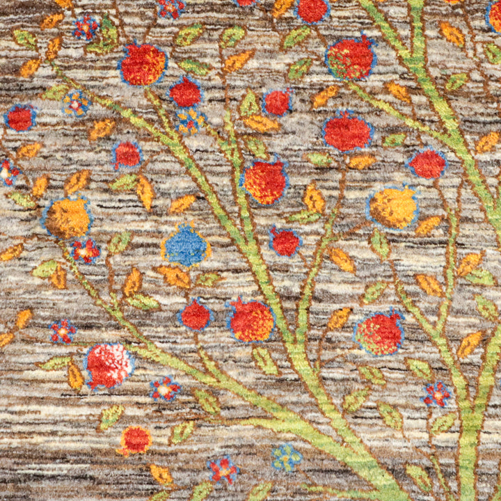 ギャッベ（ギャベ）ルリバフ　ザクロの木柄　233×165cm（HL-13259）