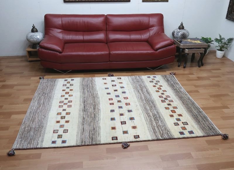 【セミオーダー受付中】  サイズ変更OK　カラー変更OK イラン　シラーズ産　ギャッベ 　（hl-22222）