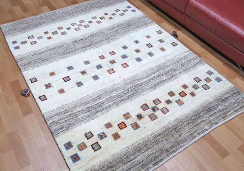 【セミオーダー受付中】  サイズ変更OK　カラー変更OK イラン　シラーズ産　ギャッベ 　（hl-22222）