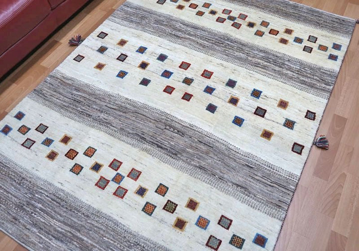 【セミオーダー受付中】  サイズ変更OK　カラー変更OK イラン　シラーズ産　ギャッベ 　（hl-22222）