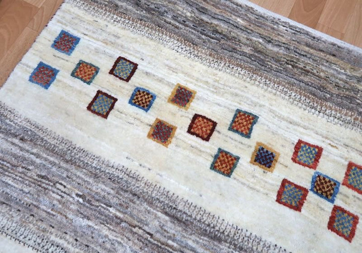 【セミオーダー受付中】  サイズ変更OK　カラー変更OK イラン　シラーズ産　ギャッベ 　（hl-22222）