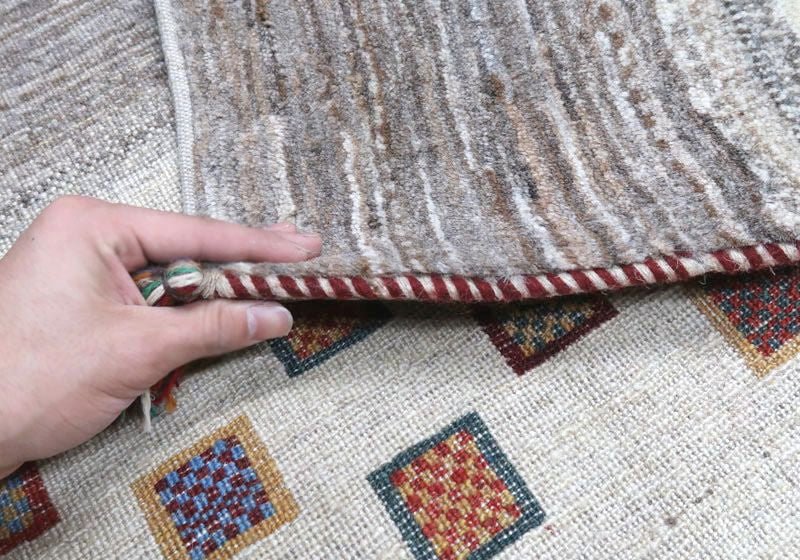 【セミオーダー受付中】  サイズ変更OK　カラー変更OK イラン　シラーズ産　ギャッベ 　（hl-22222）