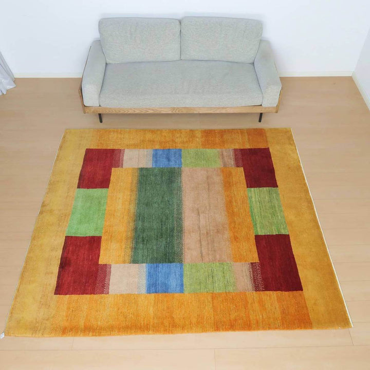 【セミオーダー受付中】  サイズ変更OK　カラー変更OK イラン　シラーズ産　ギャッベ 　（hl-31137）