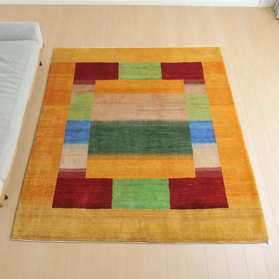 【セミオーダー受付中】  サイズ変更OK　カラー変更OK イラン　シラーズ産　ギャッベ 　（hl-31137）