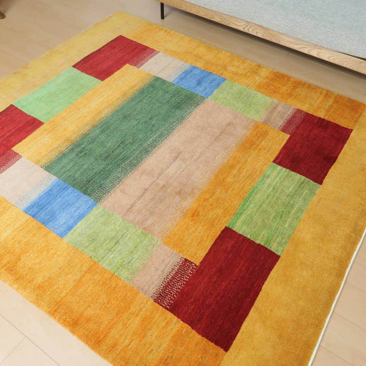 【セミオーダー受付中】  サイズ変更OK　カラー変更OK イラン　シラーズ産　ギャッベ 　（hl-31137）