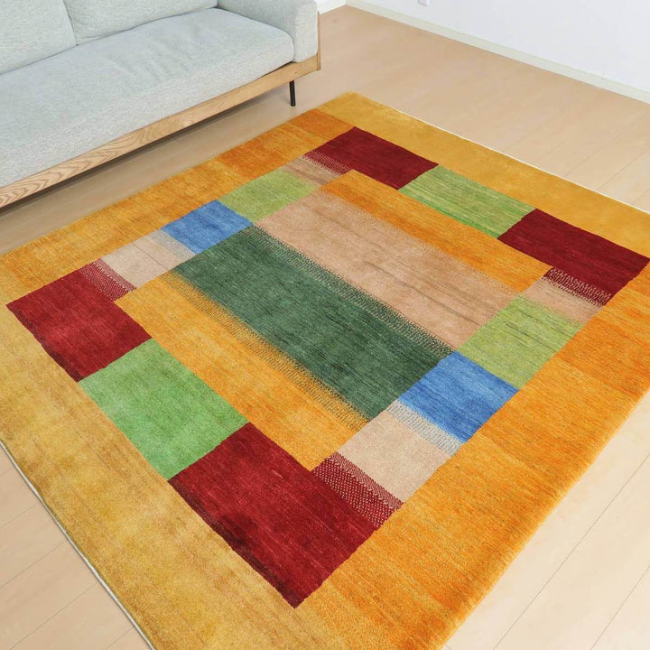 【セミオーダー受付中】  サイズ変更OK　カラー変更OK イラン　シラーズ産　ギャッベ 　（hl-31137）