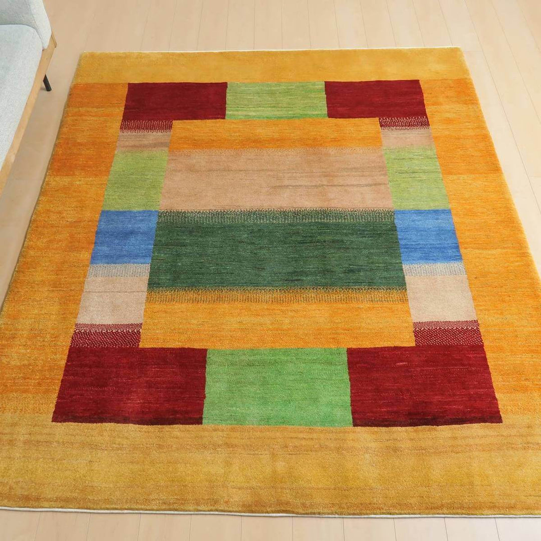 【セミオーダー受付中】  サイズ変更OK　カラー変更OK イラン　シラーズ産　ギャッベ 　（hl-31137）