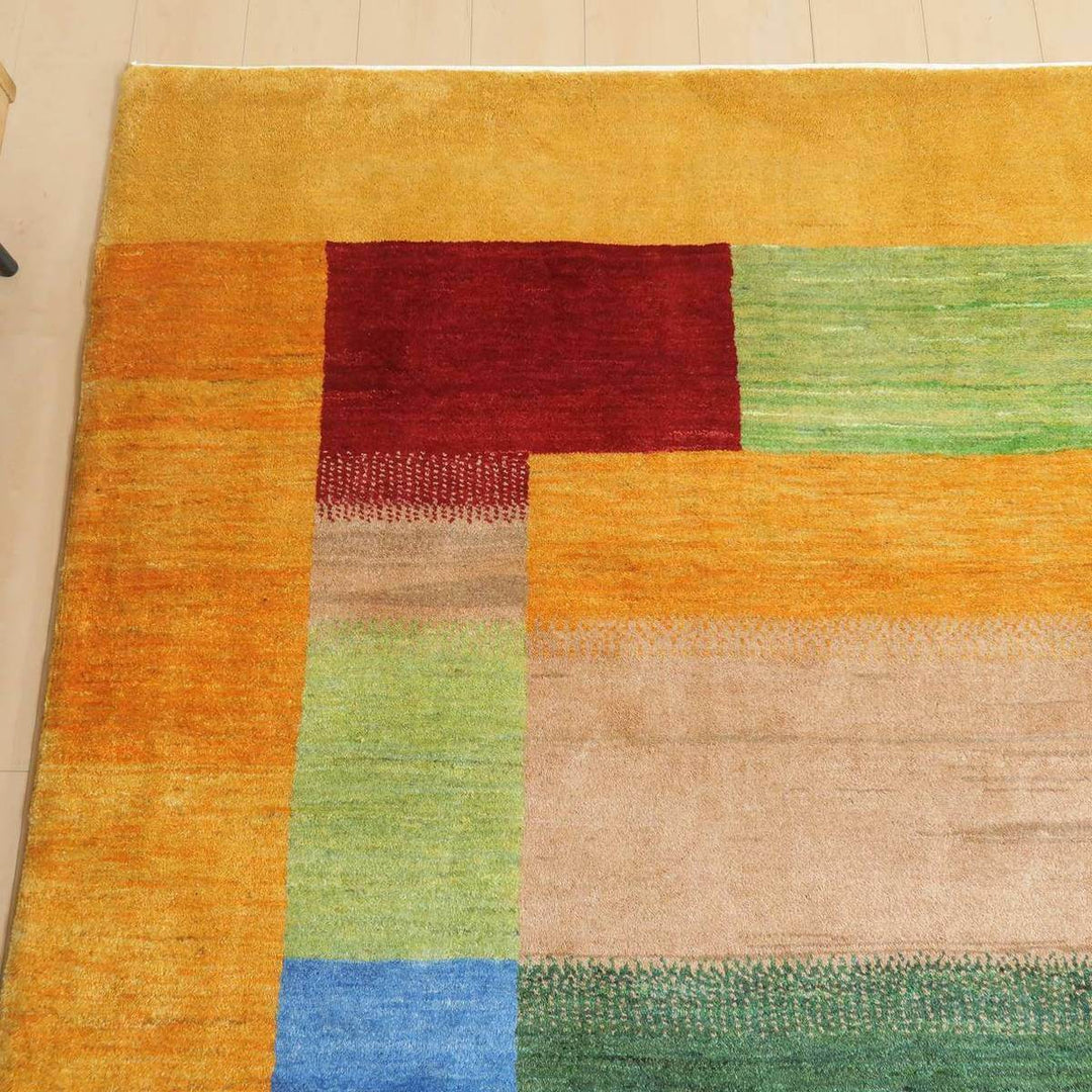 【セミオーダー受付中】  サイズ変更OK　カラー変更OK イラン　シラーズ産　ギャッベ 　（hl-31137）