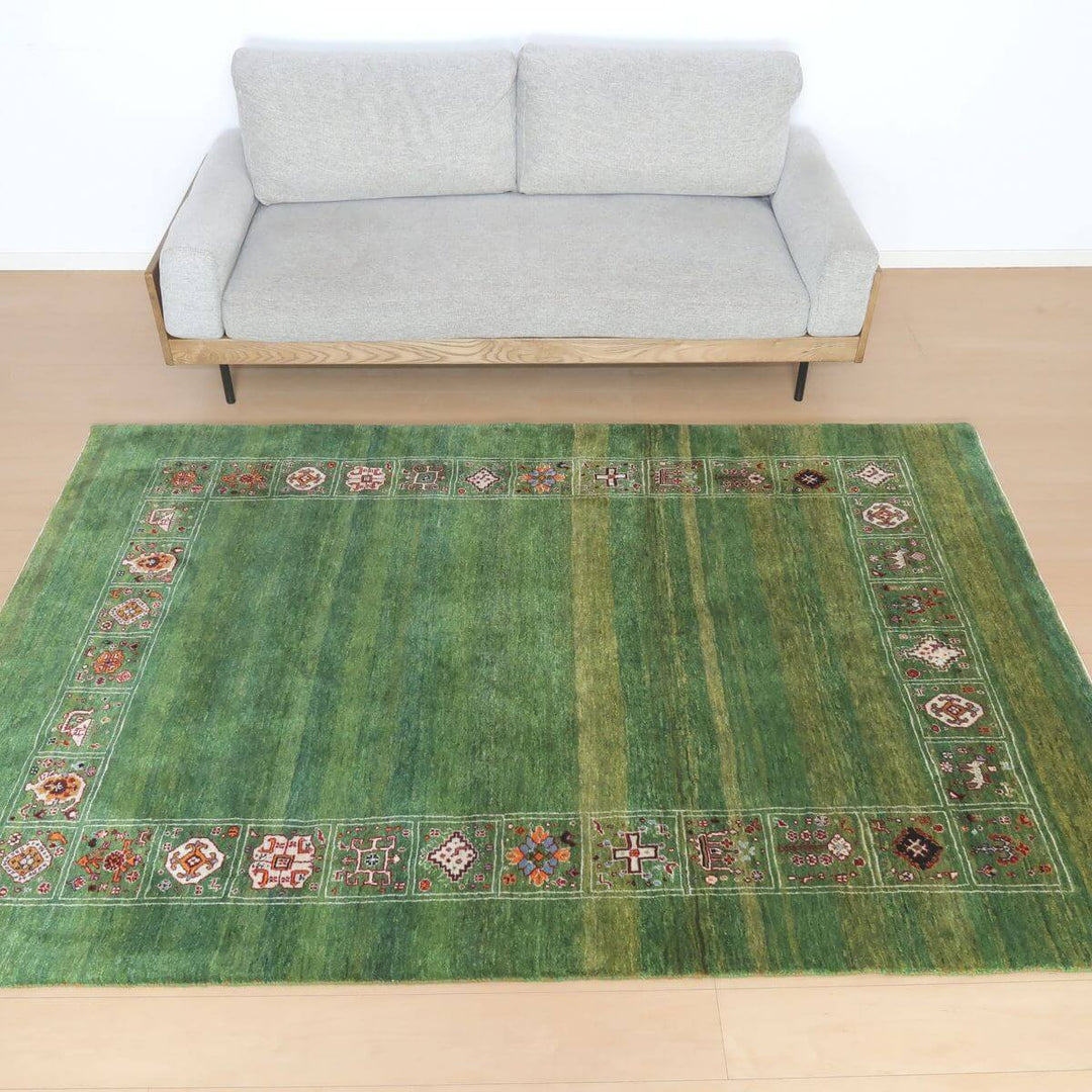 【セミオーダー受付中】  サイズ変更OK　カラー変更OK イラン　シラーズ産　ギャッベ 　（hl-34028）