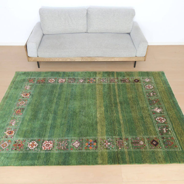 【セミオーダー受付中】  サイズ変更OK　カラー変更OK イラン　シラーズ産　ギャッベ 　（hl-34028）